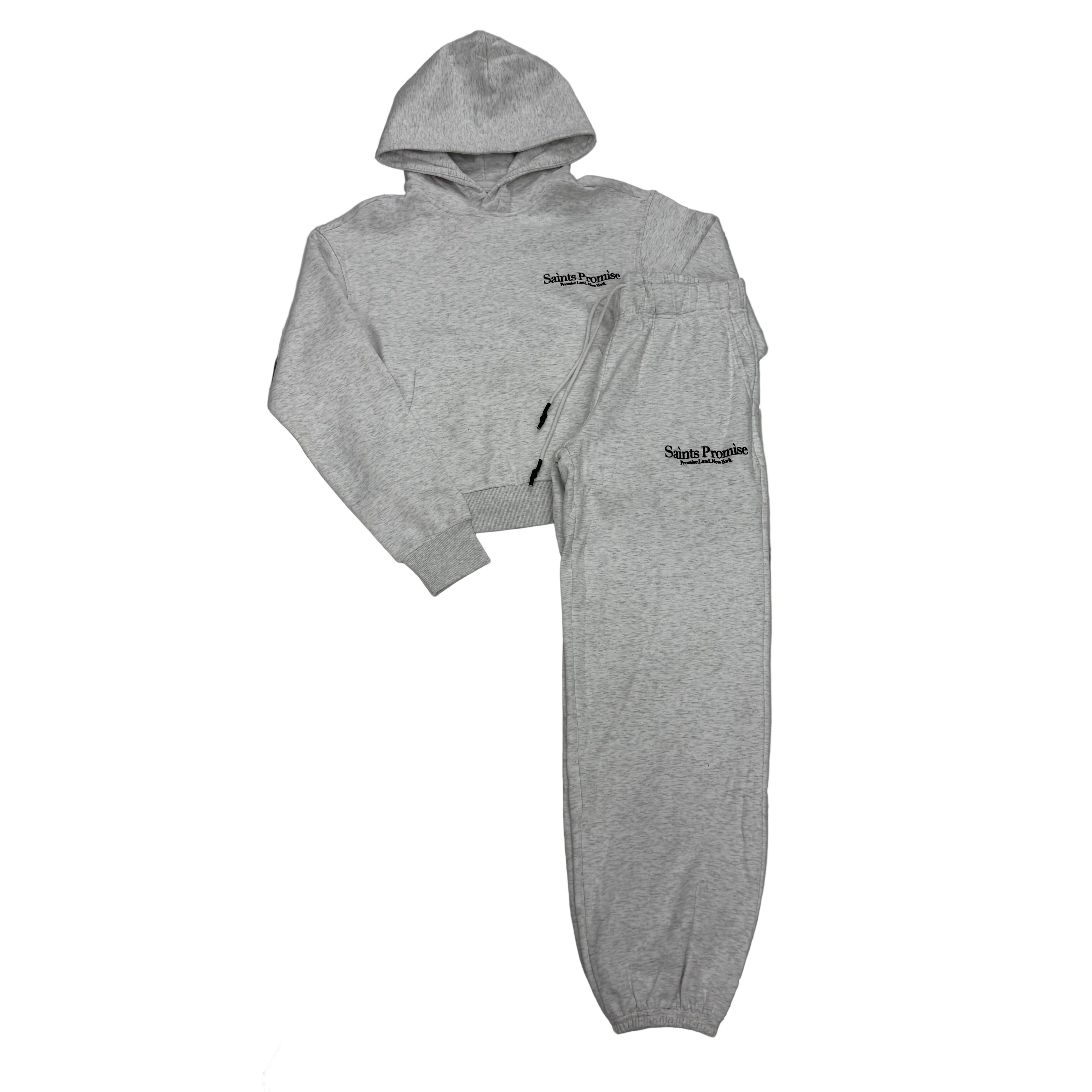 Saints Promise Heather Grey Sweatsuit